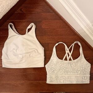 lululemon athletica White/Cream Sports Bras Duo